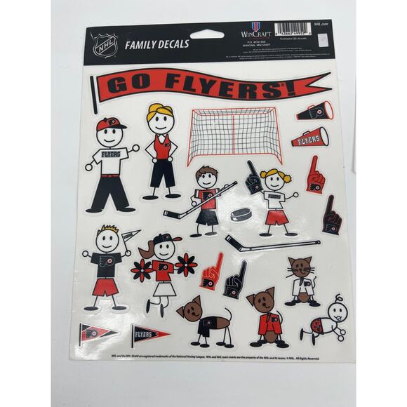 Win craft NHL Flyers family decals - Picture 1 of 3